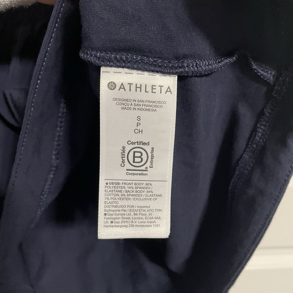 Athleta Navy Blue Sleeveless Ruched Waist Tank Top Womens Size Small - Picture 5 of 7